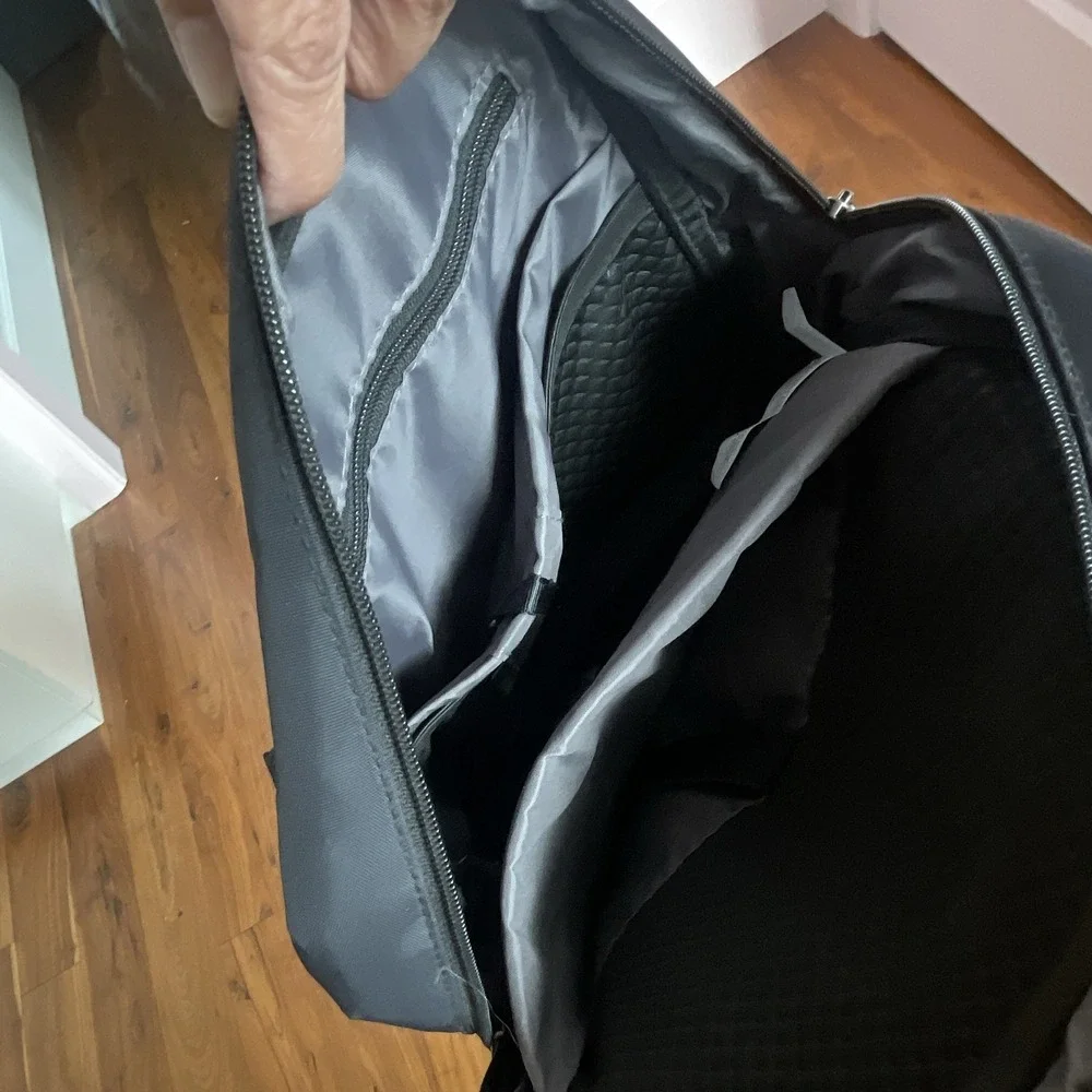 Target‎ Black Solid Zip Backpack w/ Top Handle, Men's Polyester Lined